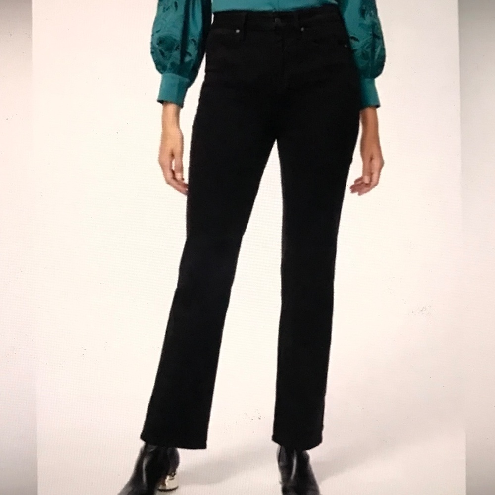 J. JILL Denim High Rise Straight Leg Jeans Black Women’s Plus Size 14